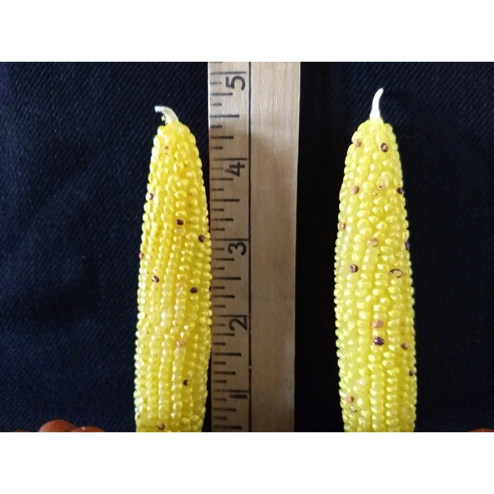 Thanksgiving Corn Cob & Mini‎ Pumpkin Candles Lot/5 Decorative Yellow Orange New
